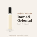 Arabiyat Prestige Ramad Oriental sample – 10 ml decant in glazen sprayflesje