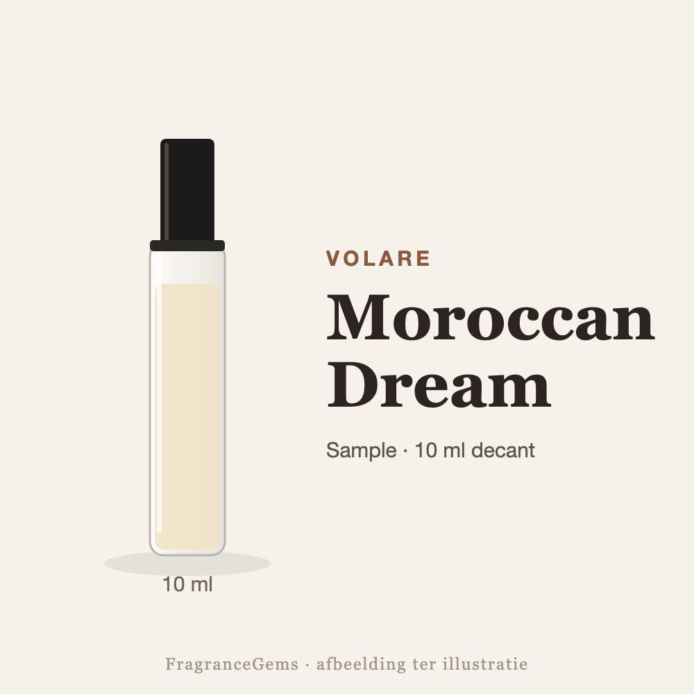 Volare Moroccan Dream sample – 10 ml decant in glazen sprayflesje